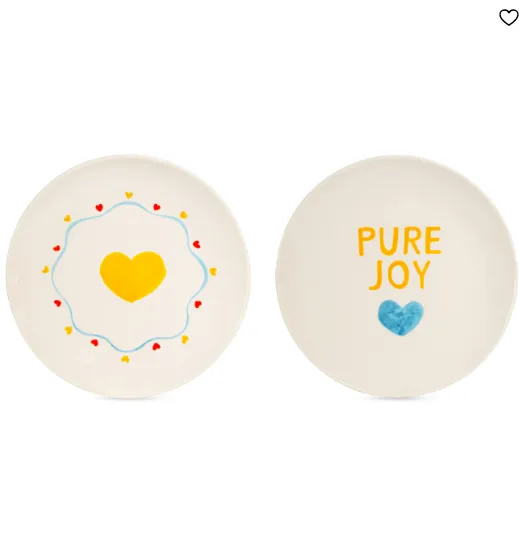Set de 2 assiettes en grès - Pure Joy