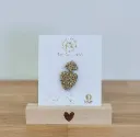Pin's - Coeur Ex-Voto doré