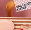 Serviette - Eat, Laugh, repeat