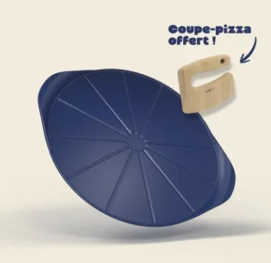 Formidable plat à pizza avec couteau - Myrtille