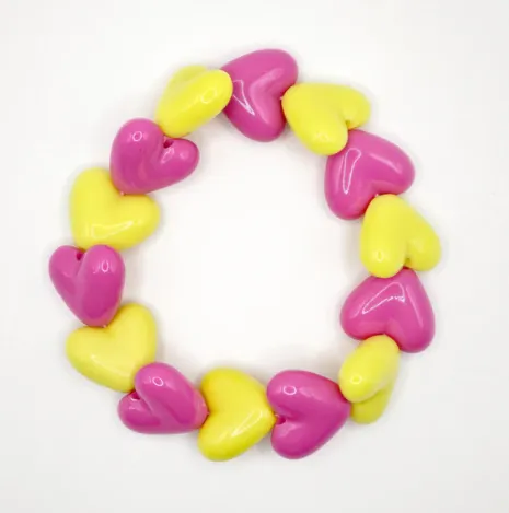 Bracelets - Fushia et jaune pep's