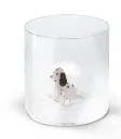 Gobelet en verre "Chien chasse"