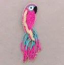 Broche - Perroquet Rose
