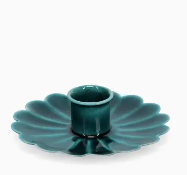 Bougeoir en émail - Bleu foncé