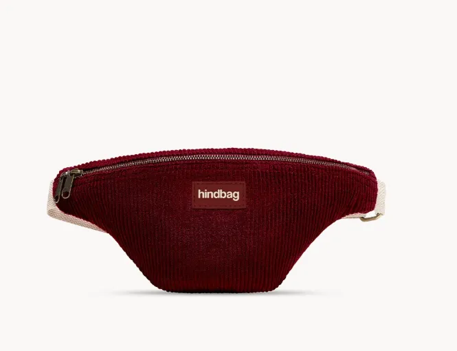 Sac banane - Velours Bordeaux