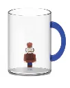 Mug en verre 420 ml. "Casse - Noisette"