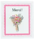 Pin's bouquet de fleurs Merci