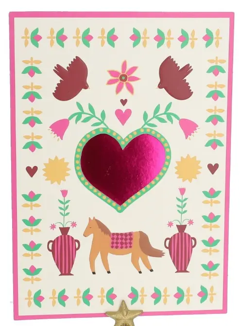 Carte de vœux cœurs roses - Aland