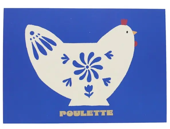 Carte de vœux "Poulette"
