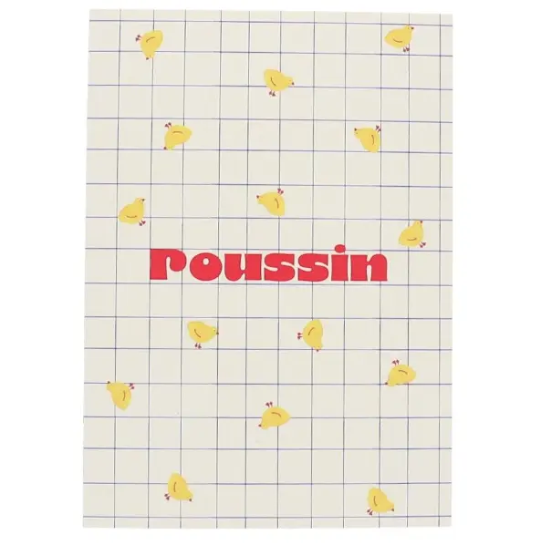 Carte de vœux Poussin