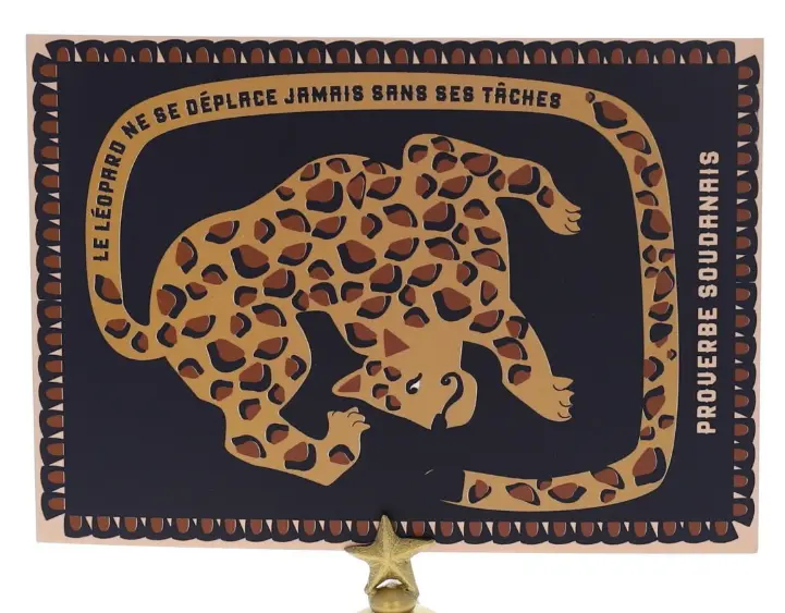 Carte proverbe Soudanais Léopard