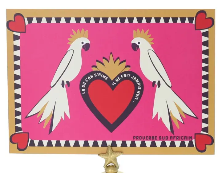 Carte proverbe Africain perroquet