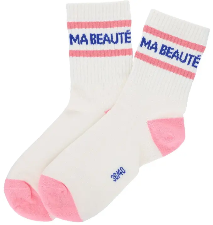 Chaussettes femme à message "MA BEAUTE"