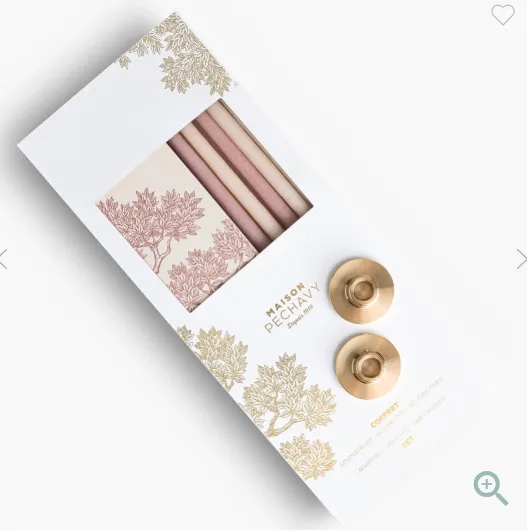 Coffret cierge/ allumettes et adaptateurs - BOIS de ROSE