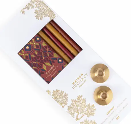 Coffret cierge/ allumettes et adaptateurs - IKAT TERRACOTTA