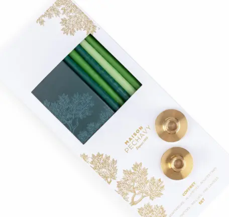 Coffret cierge/ allumettes et adaptateurs - GREEN