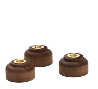 Set de 3 bougeoirs bois - PM TERRACOTTA