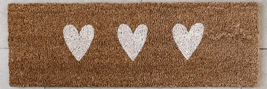 [Eulenschnitt] Paillasson 3 coeurs