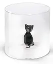 Gobelet en verre "Chat"