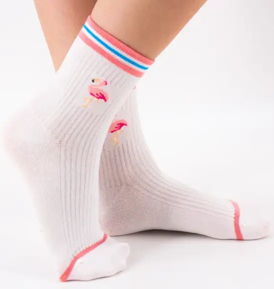 Chaussettes Hautes Animaux Exotiques - Flamand Rose