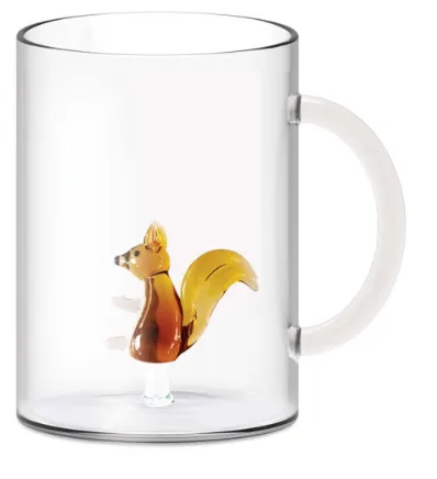 Mug en verre 420 ml. "Ecureil"