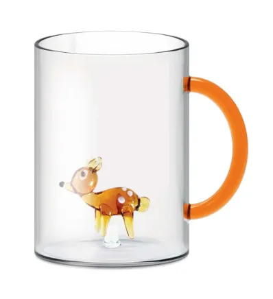 Mug en verre "Faon"