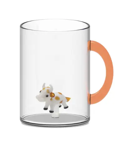 Mug en verre 420 ml. Vache