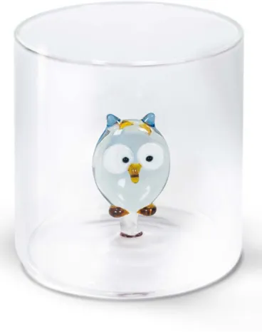 Gobelet en verre "Chouette"