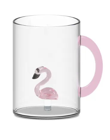 Mug en verre "Flamand Rose"