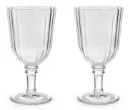 Set de 2 verres acryliques 360 ml avec finition dorée. 