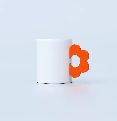 Mug Flower Orange