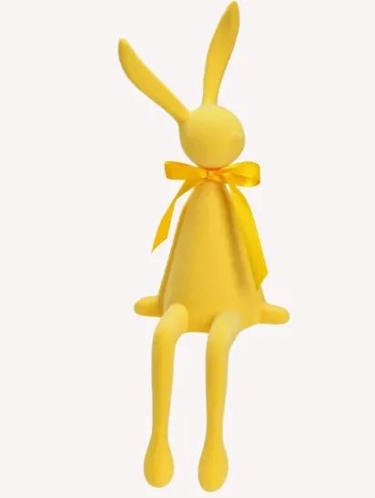Lapin assis - Jaune
