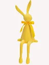 Lapin assis - Jaune