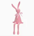 Lapin assis - Rose