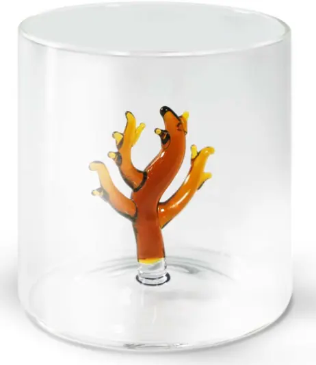 Gobelet en verre 250ml. Corail