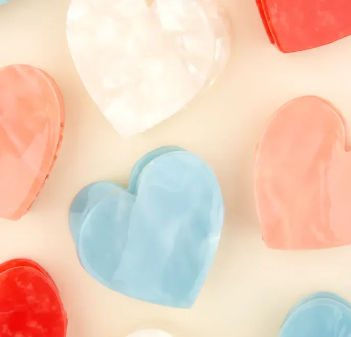 Pince petit coeur - blanche