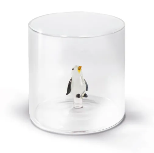 Gobelet en verre "Pingouin"