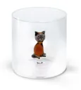 Gobelet en verre "Chat Siamois"